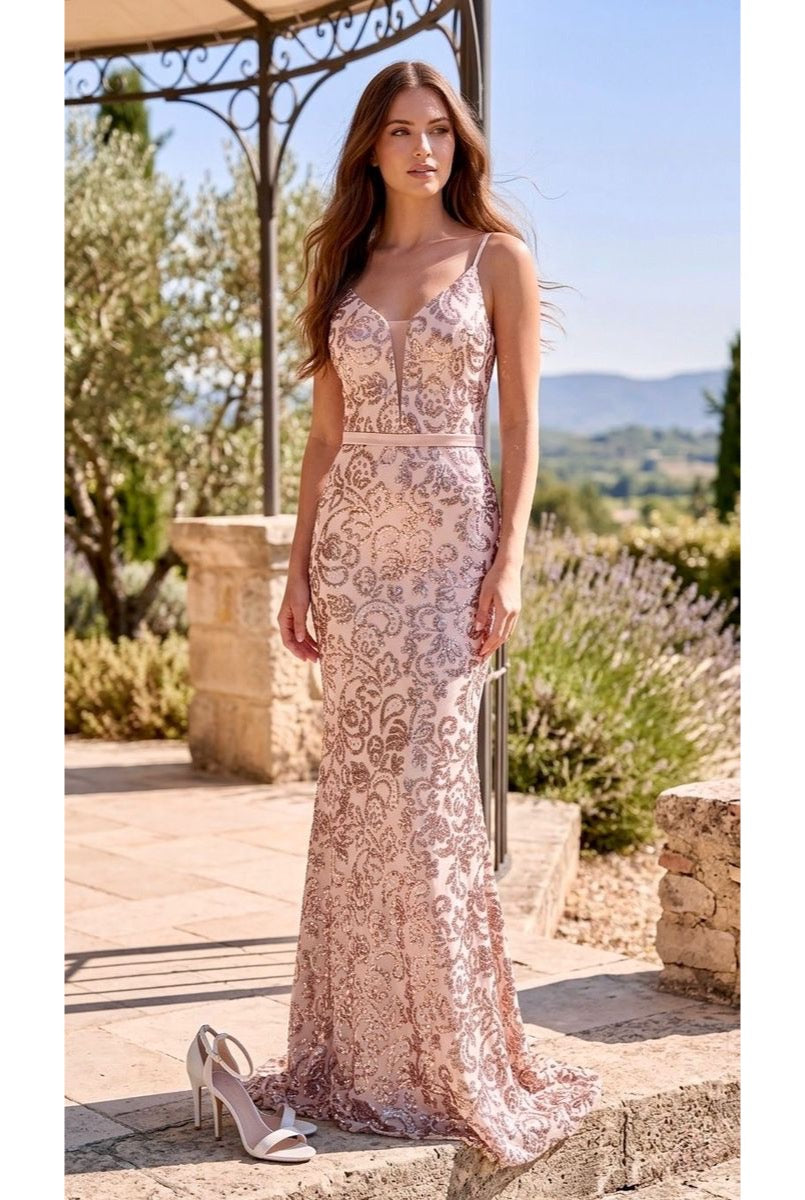 Robe Sirène Pailletée Glamour Rose - Rose