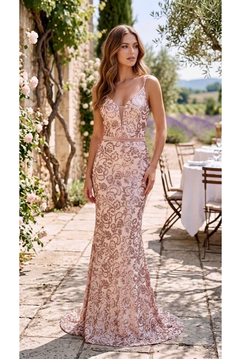 Robe Sirène Pailletée Glamour Rose - Rose