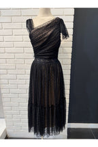 Robe “Brise Océane” en Tulle Plumetis & Coupe Asymétrique - Noir