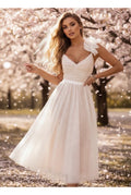 Robe “Jardin Enchanté” en Tulle Plumetis & Épaule Fleurie - Blanc