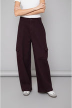 Pantalon Jean Cargo Street Style - Brun foncé