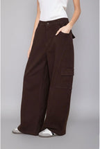 Pantalon Jean Cargo Street Style - Brun