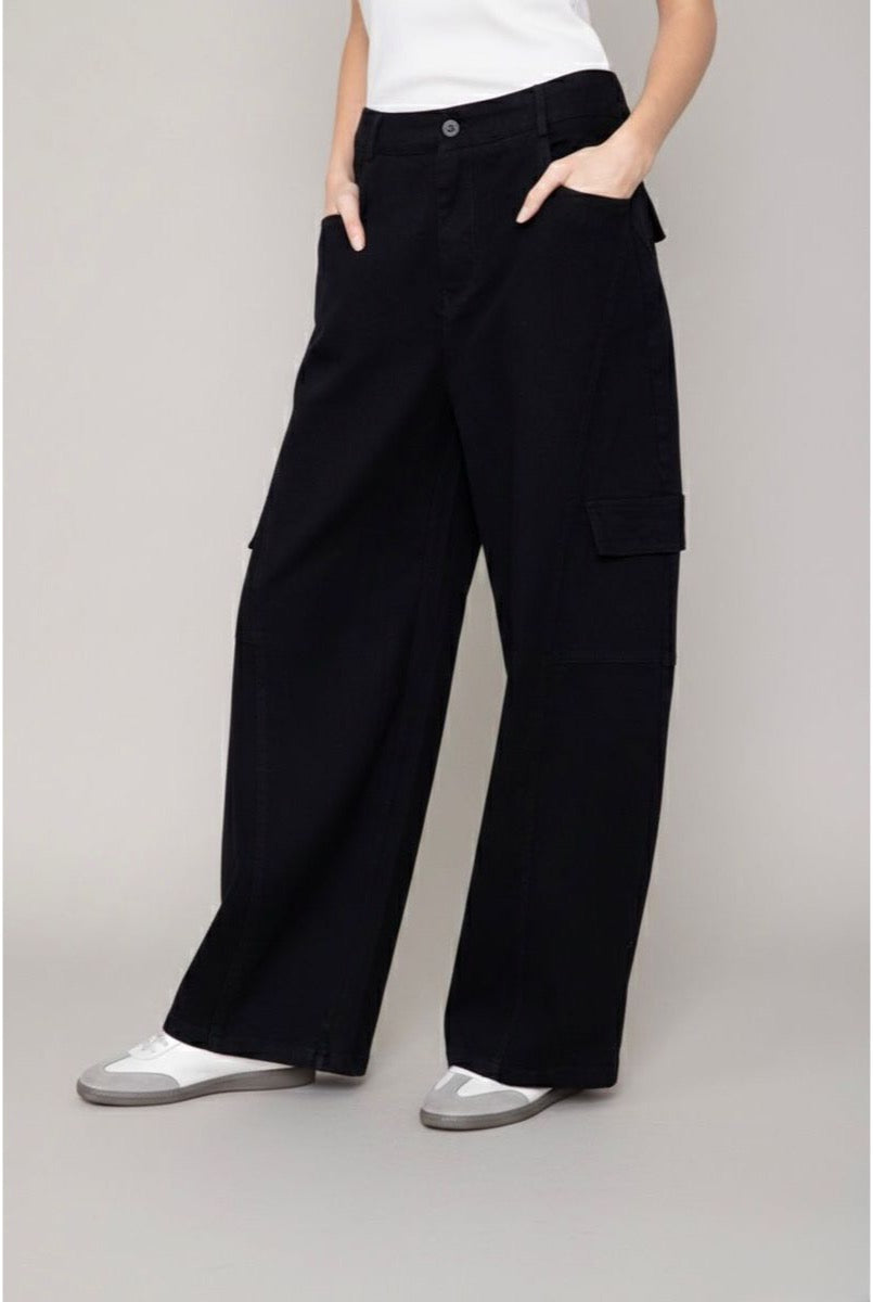 Pantalon Jean Cargo Street Style - Noir