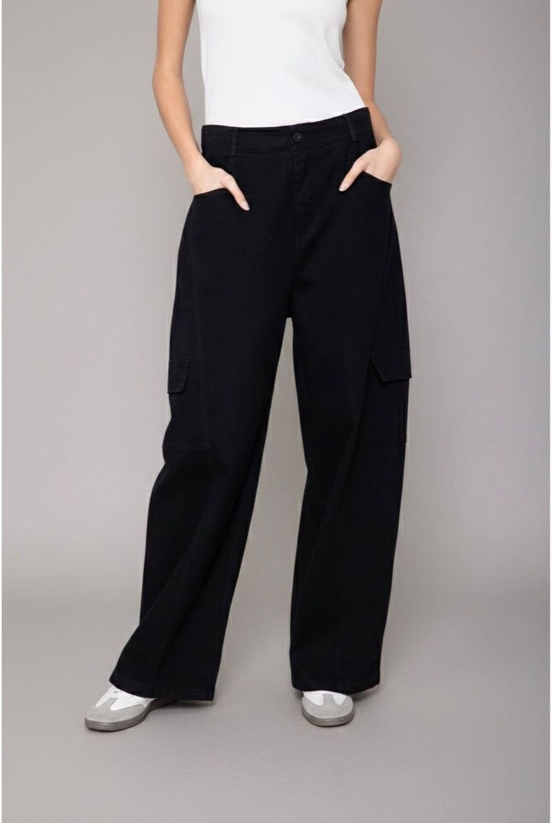 Pantalon Jean Cargo Street Style - Noir