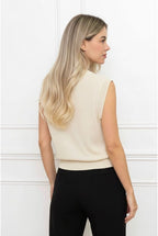 Top Sans Manches Élégant Texturé - Beige