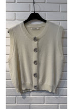 Top Sans Manches Élégant Texturé - Beige