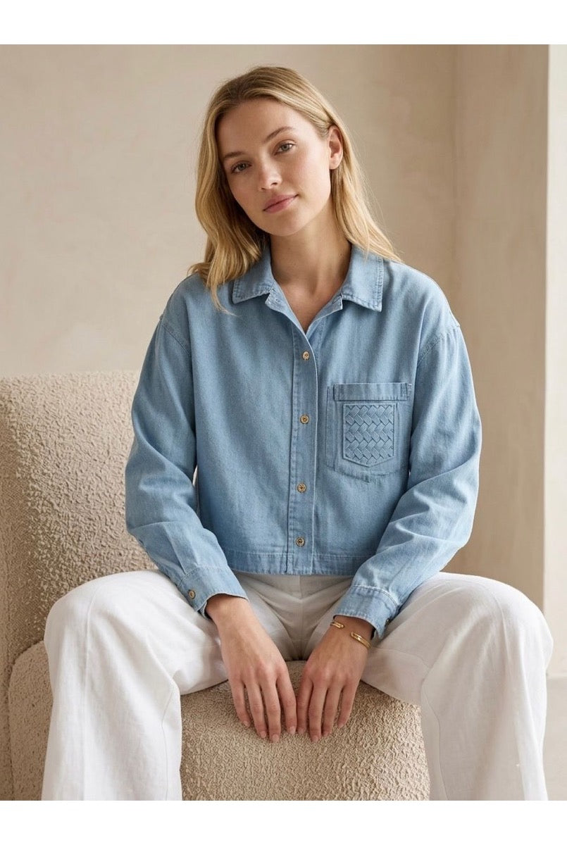 Chemise Denim Coupe Décontractée - Bleu clair