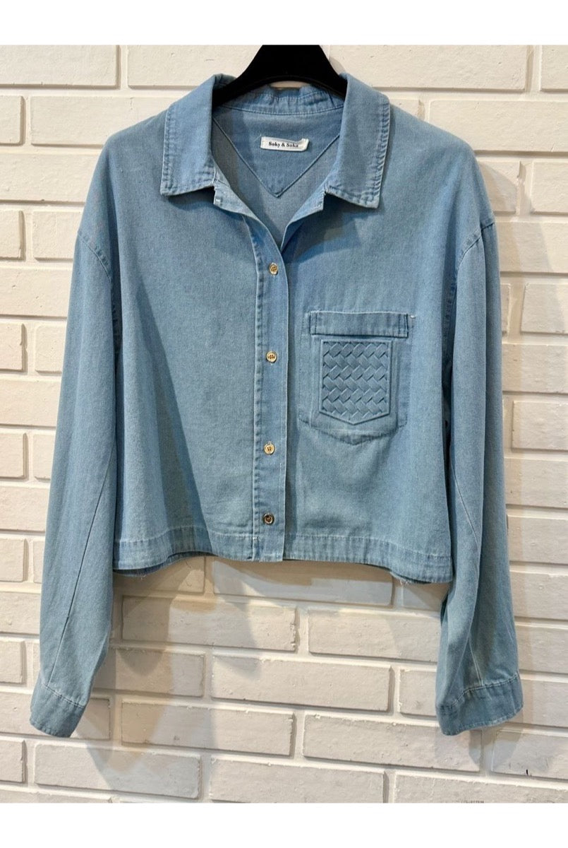 Chemise Denim Coupe Décontractée - Bleu clair