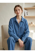 Chemise Denim Coupe Décontractée - Bleu
