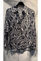 Chemise Imprimée Fluide Esprit Graphique - Bleu