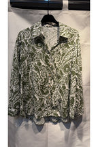 Chemise Imprimée Fluide Esprit Graphique - Vert