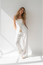 Pantalon Brodé Combinable Blouse 7027 - Camel