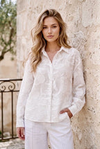 Chemise Texturée  Élégante - Blanc