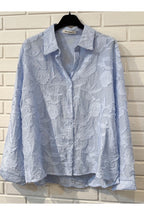 Chemise Texturée  Élégante - Bleu