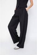 Pantalon Large Taille Haute Élégant Gilet — Réf. 828 - Noir