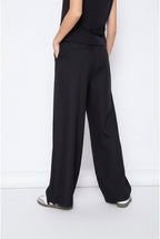 Pantalon Large Taille Haute Élégant Gilet — Réf. 828 - Noir