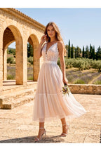 Robe Midi Romantique En Dentelle #3 - Blanc