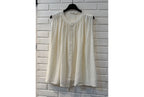 Top fluide sans manches blanc bleu rose - Blanc