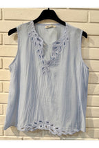 Top Bohème Assorti D25441 Lora Élégance Été - Bleu
