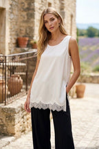 Top Bohème Lora Dentelle Douceur Élégante - Blanc