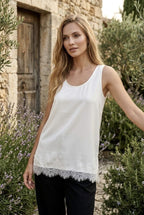 Top Bohème Lora Dentelle Douceur Élégante - Blanc