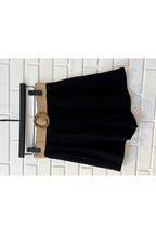Short fluide taille haute ceinturé - Noir